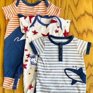 Newborn Clothing Lot: 3 Ocean-Themed Rompers!